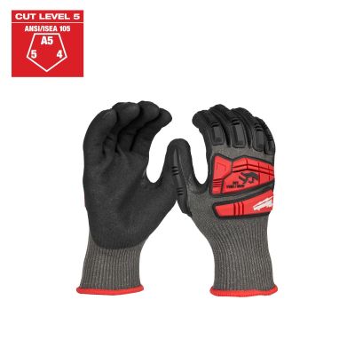 MLW48-73-8151 image(0) - Milwaukee Tool Impact Cut Level 5 Nitrile Dipped Gloves - Medium