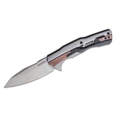 KER2095 image(0) - Kershaw Endgame Manual Open Frame Lock Spear Point Blade EDC Folding Pocket Knife - Silver/Black