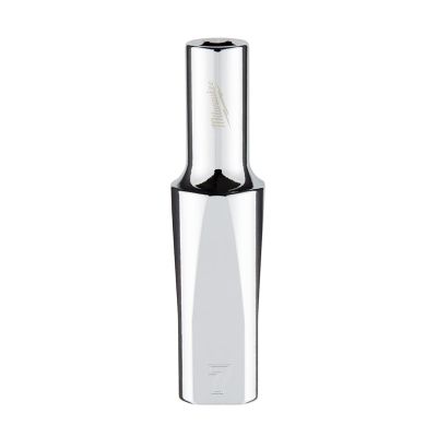 MLW45-34-9091 image(0) - Milwaukee Tool 3/8" Drive 7mm Metric 6-Point Deep Socket with FOUR FLAT Sides, Vanadium Steel, Chrome
