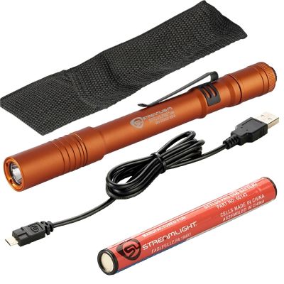 STL66146 image(0) - Streamlight Stylus Pro USB LED 350 Lumen Penlight with USB Charge Cord - Color Orange