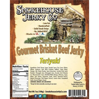 THS610079-544345 image(0) - Tender Heifer Snack Co. Teriyaki Beef Jerky 7 Ounce - Beef Jerky