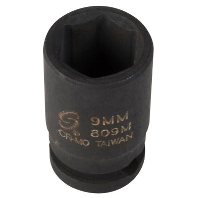 SUN809M image(0) - SUNEX SOC 9MM 1/4D IMP 6PT BLK