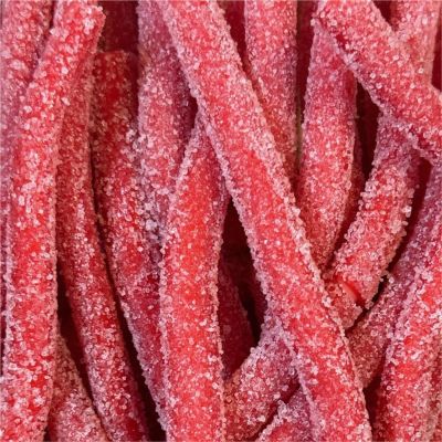 THS784300-190448 image(0) - Tender Heifer Snack Co. Gummy Cream Filled Licorice Tubes Sour Strawberry Candy - 10 oz