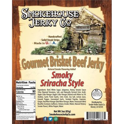 THS700425-413385 image(0) - Tender Heifer Snack Co. Smoky Sriracha Brisket Beef Jerky - 3 oz