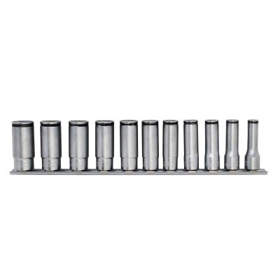 KKNRS3350M-11 image(0) - Ko-ken USA Special 3/8 Sq. Dr. Deep NUT GRIP® Socket Set 8-19mm - 11 pieces