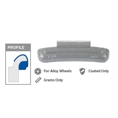 PWWEN025 image(0) - Wegmann Automotive 25 g Lead Coated Clip-on EN Green Series Wheel Weight (Box of 25)