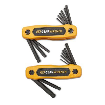 KDT83511 image(0) - GearWrench 17 Piece SAE/Metric Ball End Folding Hex Key Set