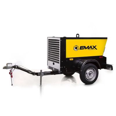 EMXEDS090TR image(0) - Emax Compressor Trailer mounted Kubota Diesel Driven 90 CFM Rotary Screw
