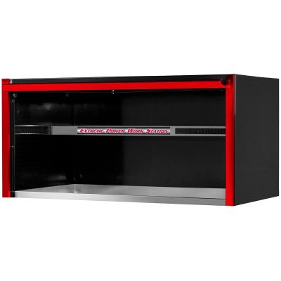 EXTEX5501HCQBKRD image(0) - Extreme Tools EXQ Series 55in W x 30in D Professional Extreme Power Workstation Hutch Black w Red Handle