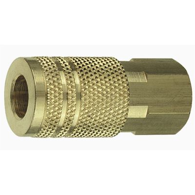 AMFCP20B-10 image(1) - Amflo 1/4" Coupler Plug with 1/4" Female thread I/M Industrial Brass- Pack of 10