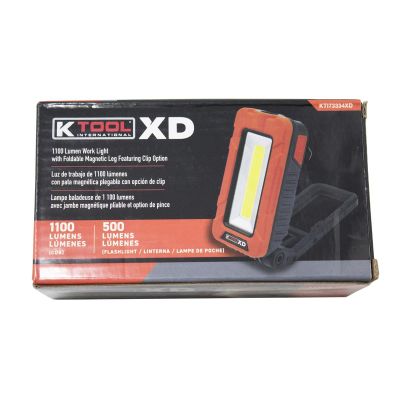 KTI73334XD image(4) - K Tool International Work Light 1100 Lumen w/Foldable Magnetic Leg Featuring Clip Option