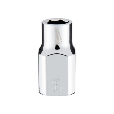 MLW45-34-9078 image(0) - Milwaukee Tool 3/8" Drive 8mm Metric 6-Point Socket with FOUR FLAT Sides, Vanadium Steel, Chrome
