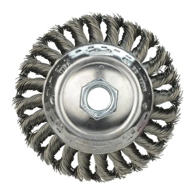 MLW48-52-1305 image(0) - Milwaukee Tool 4" Bevel Knot Brush - Carbon Steel