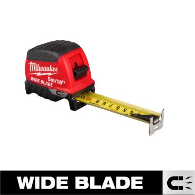 MLW48-22-1217M image(0) - Milwaukee Tool 5m/16ft Wide Blade Magnetic Tape Measure