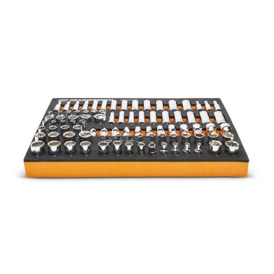 KDTGWMSSKT14MM image(0) - GearWrench 89 Piece 1/4 Inch Drive Master Metric Socket Set Inch Foam Storage Tray