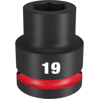 MLW49-66-6357 image(0) - Milwaukee Tool SHOCKWAVE Impact Duty 3/4"Drive 19MM Standard 6 Point Socket