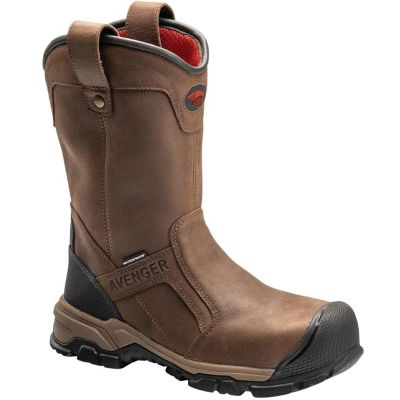 FSIA7830-7W image(0) - Avenger Ripsaw Wellington Series - Men's Boots - Aluminum Toe - IC|EH|SR|PR - Brown/Black - Size: 7W
