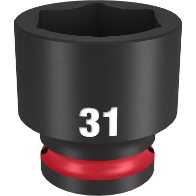 MLW49-66-6263 image(0) - Milwaukee Tool SHOCKWAVE Impact Duty 1/2"Drive 31MM Standard 6 Point Socket