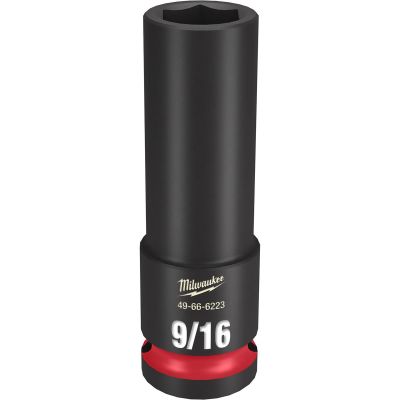 MLW49-66-6223 image(0) - Milwaukee Tool SHOCKWAVE Impact Duty 1/2"Drive 9/16" Deep 6 Point Socket