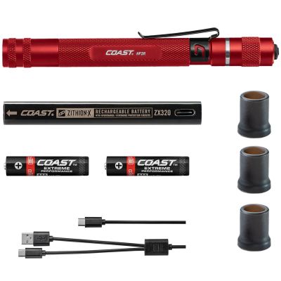 COS21517 image(0) - COAST Products HP3R 500 Lumen Rechargeable Penlight with Twist Focus - Red