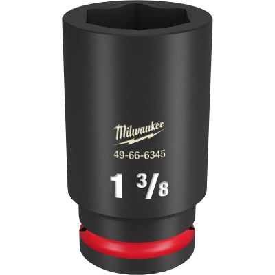 MLW49-66-6345 image(0) - Milwaukee Tool SHOCKWAVE Impact Duty 3/4"Drive 1-3/8" Deep 6 Point Socket