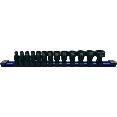 AST78113 image(0) - Astro Pneumatic 13-Piece 1/4? Drive Low Profile Nano Impact Sockets ‐ Metric