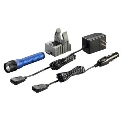 STL74767 image(0) - Streamlight Strion LED HL Rechargeable Flashlight 120V/100V AC/12V DC ‐ 1 Holder - Clam- Blue