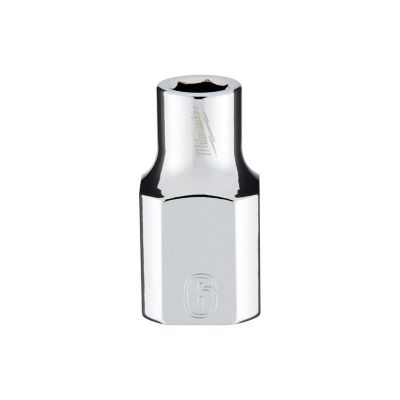 MLW45-34-9076 image(0) - Milwaukee Tool 3/8" Drive 6mm Metric 6-Point Socket with FOUR FLAT Sides, Vanadium Steel, Chrome