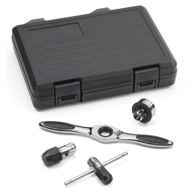KDT3880 image(0) - GearWrench 5 Piece Ratcheting Tap and Die Drive Accessory Set