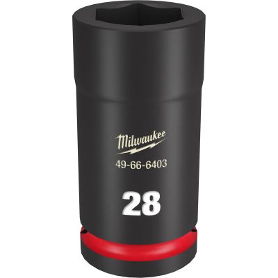 MLW49-66-6403 image(0) - Milwaukee Tool SHOCKWAVE Impact Duty 3/4"Drive 28MM Deep 6 Point Socket