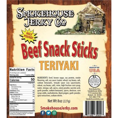 THS689107-954289 image(0) - Tender Heifer Snack Co. Teriyaki Beef Sticks 6 Ounce