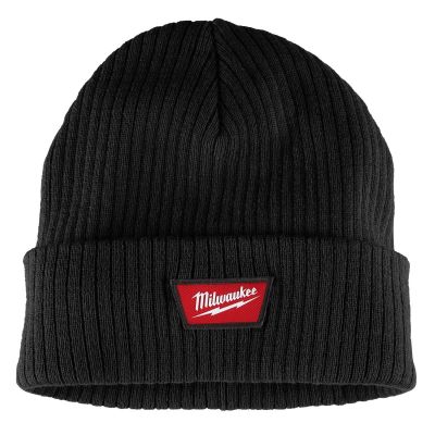 MLWM750B image(0) - Milwaukee Tool Rib-Knit Cuffed Beanie - Black