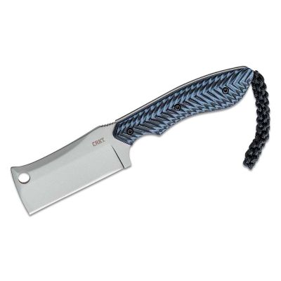 CRK2398 image(0) - CRKT (Columbia River Knife) S.P.E.C. (Small. Pocket. Everyday. Cleaver.) Fixed Blade Outdoor Survival Knife - Blue/Black