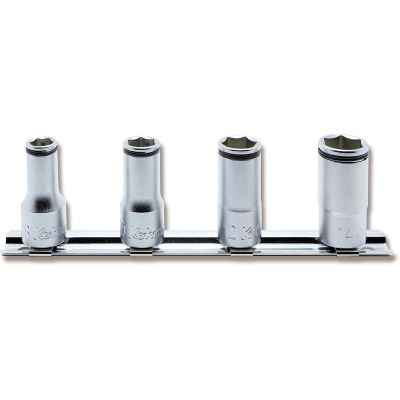 KKNRS3350X-4 image(0) - Ko-ken USA 3/8 Sq. Dr. Semi-Deep NUT GRIP® Socket Set, 8mm-14mm - 4 pieces