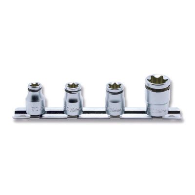 KKNRS3425-4-2B image(0) - Ko-ken USA RS3425/4-2B 3/8 Sq. Dr. 4 Piece NUT GRIP® TORX® Socket set E10-E20