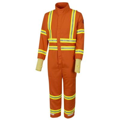 OBRGES6-CVL-ES-L image(0) - Oberon Coveralls - Gas Extraction - GES6™ - With Escape Strap - Color: Orange - Size: Large