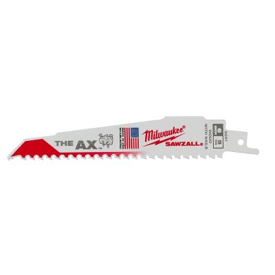 MLW48-01-2021 image(0) - Milwaukee Tool 6" 5 TPI The AX Demolition Wood Cutting Sawzall Blade Bulk 25