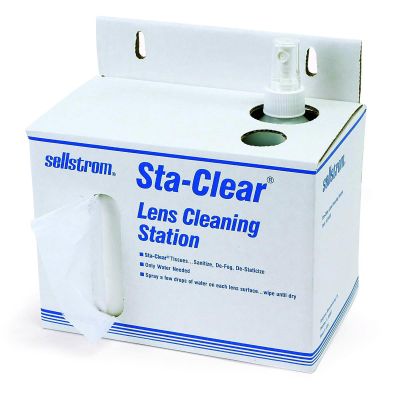 SRWS23469 image(0) - Sellstrom Sellstrom - Lens Cleaning Cardboard station (1000 tissues and spray bottle)