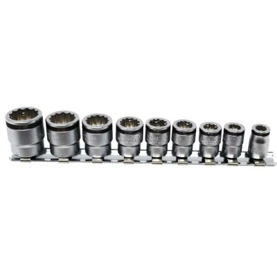 KKNRS2455AS-9 image(0) - Ko-ken USA 1/4 Sq. Dr. 12 point NUT GRIP® Socket Set 7/32 - 9/16 - 9 pieces