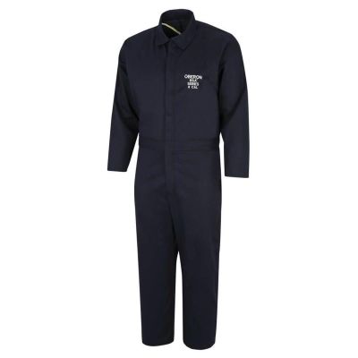 OBRBSA-CBX7NB-ES-R5XL image(0) - Oberon Coveralls - Arc Flash & Flame Resistant Basic - With Escape Strap - 8 Cal BSA™ - Color: Navy Blue - Size: 5XL