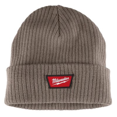 MLWM750N image(0) - Milwaukee Tool Rib-Knit Cuffed Beanie - Brown