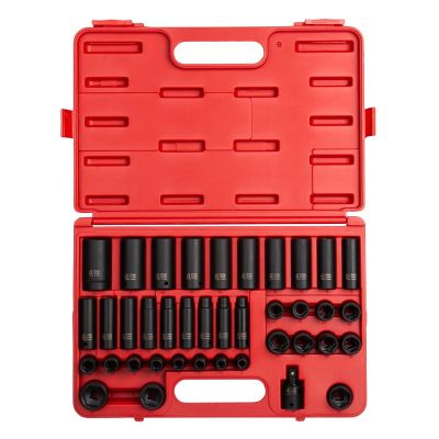 SUN2669 image(0) - SUNEX 1/2" Drive 39 Piece Metric Deep Impact Socket Set