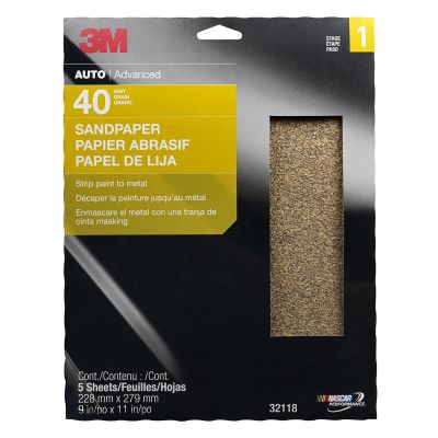 MMM32118 image(0) - 3M PRODUCTION PAPER SHEETS 9"X 11" 40D 5/PK 10PKS/CS