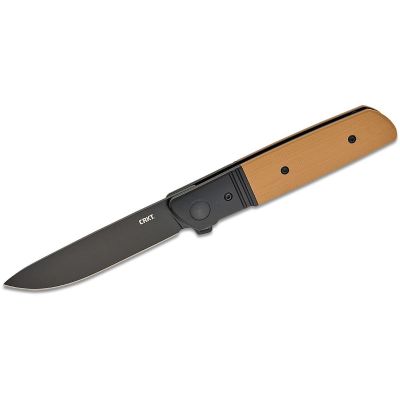 CRK5720B image(0) - CRKT (Columbia River Knife) Bamboozled Assisted Opening EDC Pocket Knife with Black Blade - Brown