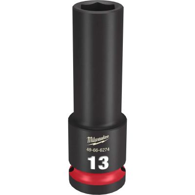 MLW49-66-6274 image(0) - Milwaukee Tool SHOCKWAVE Impact Duty 1/2"Drive 13MM Deep 6 Point Socket