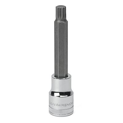 KDT80665 image(0) - GearWrench 1/2 Inch Drive Extra Long Triple Square Bit Metric Socket 10mm