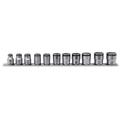 KKNRS3450M-11 image(0) - Ko-ken USA 3/8 Sq Dr NUT GRIP® Socket Set 8mm-19mm - 11 piece - RS3450M/11