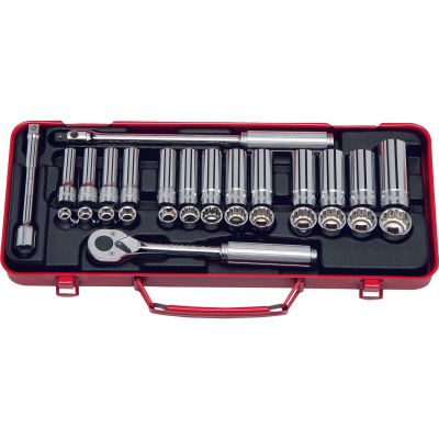 KKN3277 image(0) - Ko-ken USA 3277 3/8 Sq. Dr. Socket set 6, 12 point 29 pieces