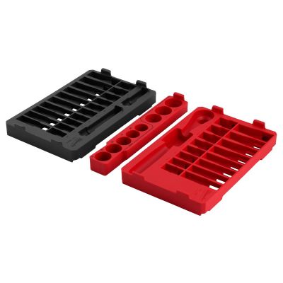 MLW48-22-9487T image(0) - Milwaukee Tool 47pc 1/2" Drive SAE & Metric Ratchet & Socket Set PACKOUT Trays