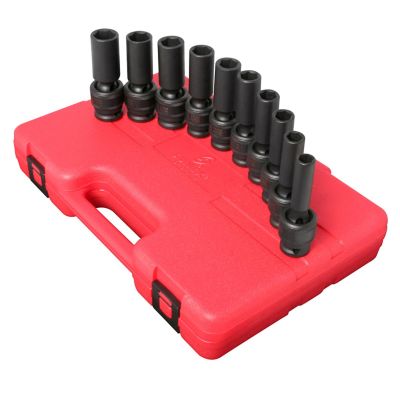 SUN2658 image(0) - SUNEX SOCKET SET IMPACT 1/2IN. DRIVE 10PC UNIV DEEP MET